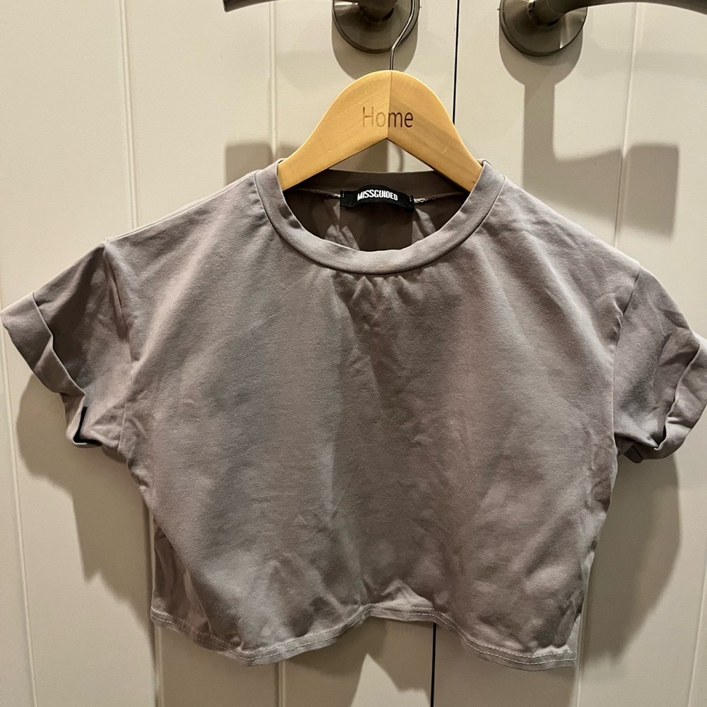 Missguided Light Gray Tee